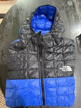 The North Face Black & Blue Quilted Jacket Interior